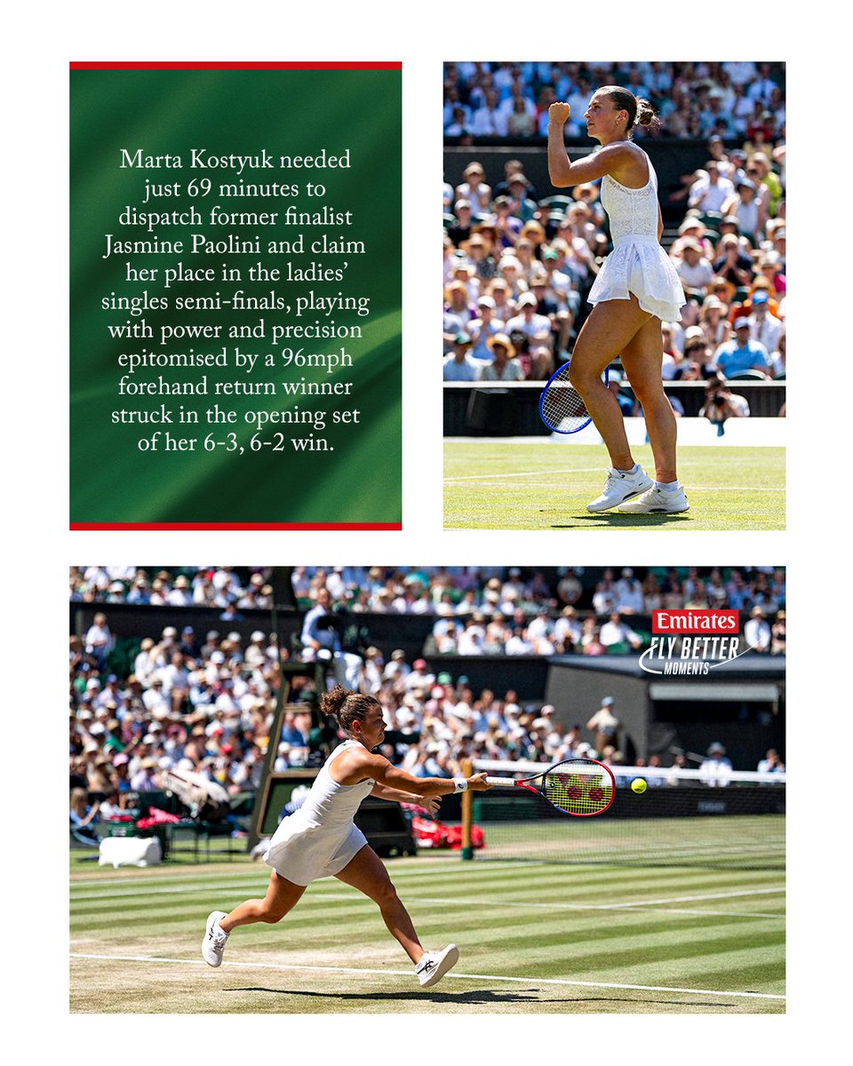 Wimbledon's tweet photo. Day 10 Fly Better Moments brought to you by @emirates. https://t.co/lGuCSS9Tjx