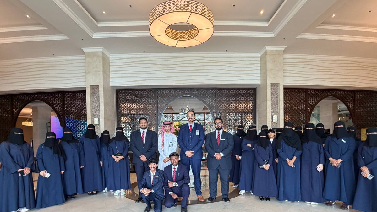 HtmiKSA's tweet photo. 🏨 HTMi Jazan trainees visited the Grand Millennium Gizan Hotel to experience the hospitality industry beyond the classroom.

The visit gave trainees the opportunity to learn real-world operational practices, explore hotel departments, and gain practical insights from industry professionals.

Learning by doing is the foundation of future hospitality leaders. 🌟

@guest_res 

#HTMi #HTMiSaudi #HospitalityEducation #Jazan #GrandMillenniumJazan #ExperientialLearning