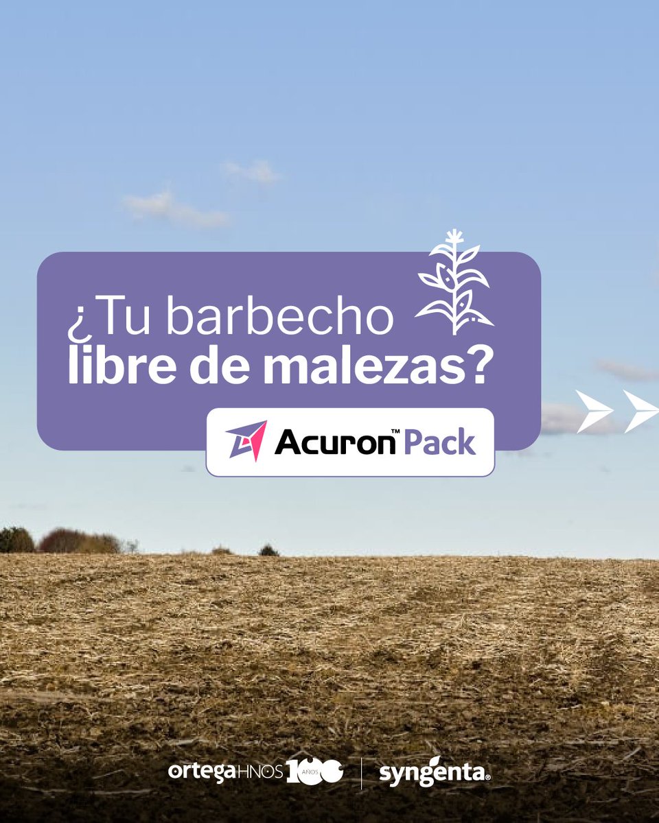 OrtegaHermanos's tweet photo. #AcuronPack de @syngenta_ar, es el herbicida selectivo recomendado para el control de las principales malezas en tu barbecho.

Estamos para vos 📲 (3534) 236367
info@ortegahermanos.com.ar

#Ortega #OrtegaHermanos #Herbicida #Barbecho #Syngenta https://t.co/VfiA4DVxy8