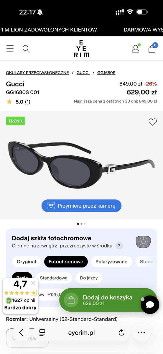mesmerelle's tweet photo. czy na te okulary wchodzi jeszcze -15% i wychodzą za 541 zł? czy właśnie je za tyle zamówiłam? yessir 😎 https://t.co/w4eyk6rFB9