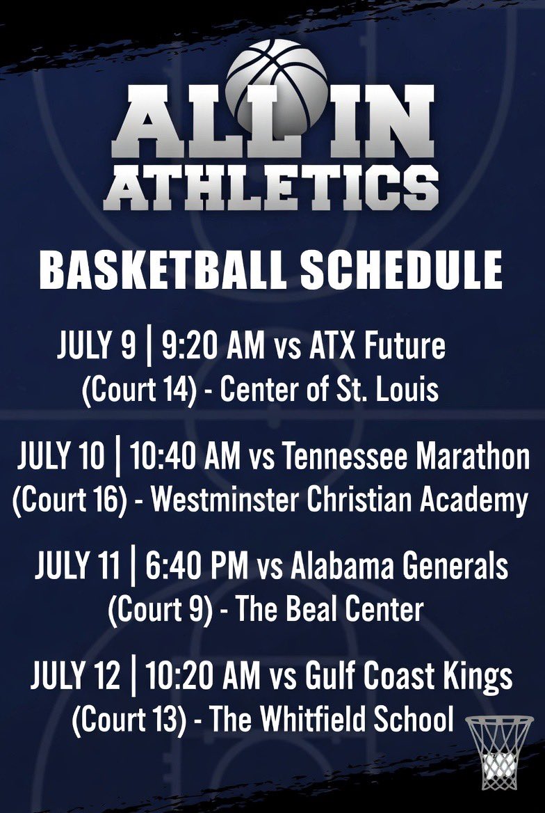 albert_lee2028's tweet photo. My schedule for @p32league tournament in St.Louis
#schedule #basketball #AllIn #tournament #classof2028 #recruit #liveperiod #games #coaches #newbalance #shoecircut https://t.co/k2Aw0hyYjB