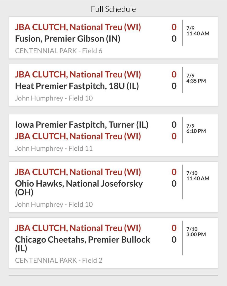 KendallLex22's tweet photo. Stars and Stripes schedule in Orland Park! Excited to play some great competition! https://t.co/zyQHiDPuSM