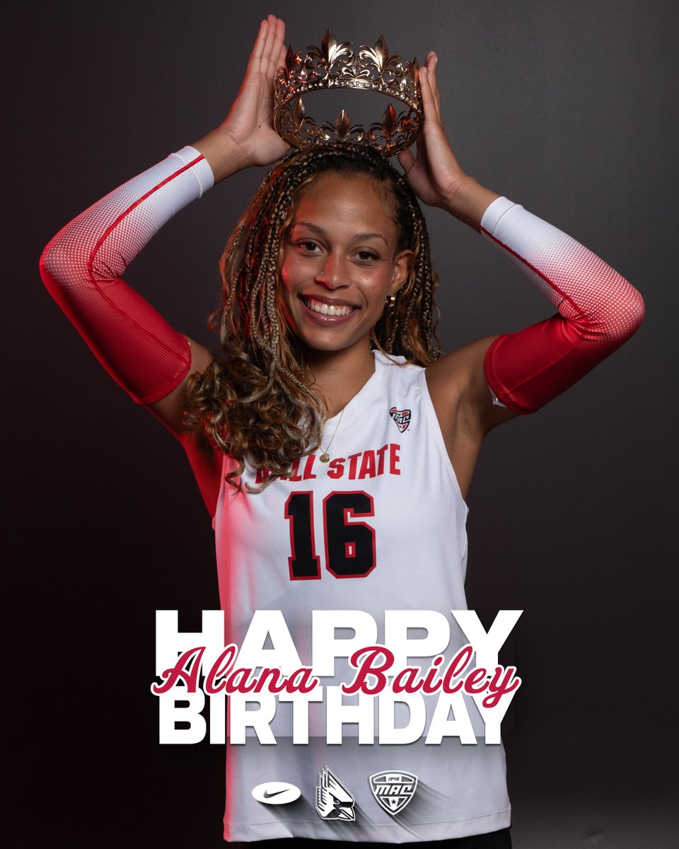 BallStateWVB's tweet photo. Join us in CELEBRATING @_alanabailey9 by wishing her a VERY HAPPY BIRTHDAY ๐๐๐
#ChirpChirp x #WeFly x #MACtion https://t.co/tG0fAw8Amu