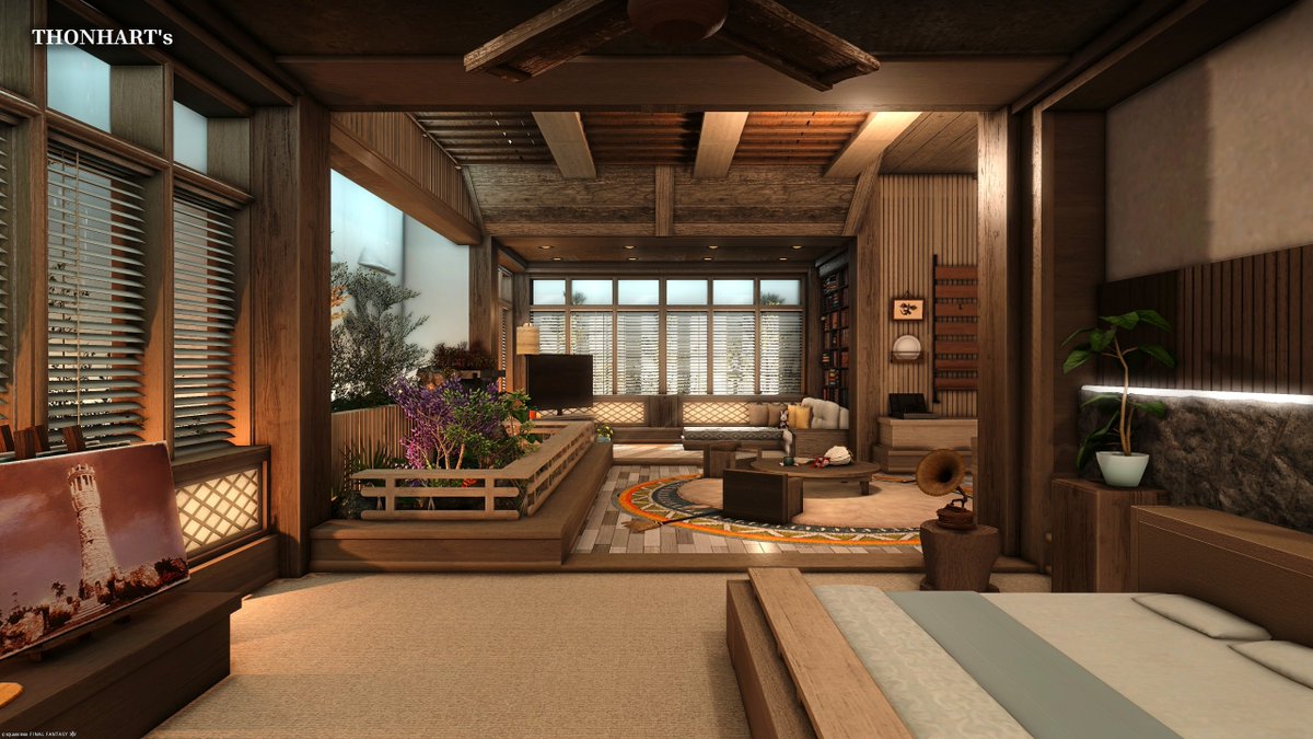 parkerthonhart's tweet photo. Braemar [M]

A modern earth-toned Japandi design, with finishing touches from @Mikumiku_ffxiv 

https://t.co/qaDwHuVPgx

#ffxivhousing  #ff14housing #FF14ハウジング #hgxiv #HousingEden https://t.co/ngqdovugsk