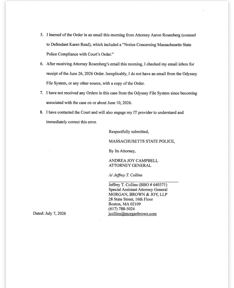 KyleSharkey8's tweet photo. O’Keefe v Read

AFFIDAVIT OF JEFFREY T. COLLINS, ESQ.- MSP
@suspiciousauce 
@GrantSmithEllis https://t.co/YTXxFdSHYd