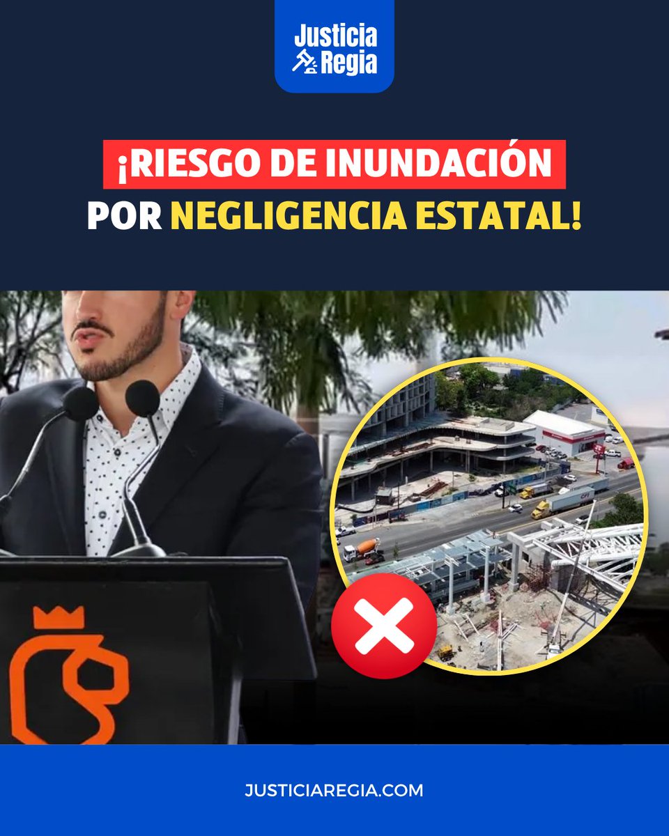 Justicia_Regia's tweet photo. Es inaceptable la negligencia de las obras estatales. La construcción del Puente de la Virgen tapó un pluvial que desemboca hacia el río Santa Catarina y, aunque el puente fue clausurado, siguen trabajando ilegalmente. 😡 

El estado parece que nos quiere ahogar literalmente. 🚨 https://t.co/dBn93izYfg
