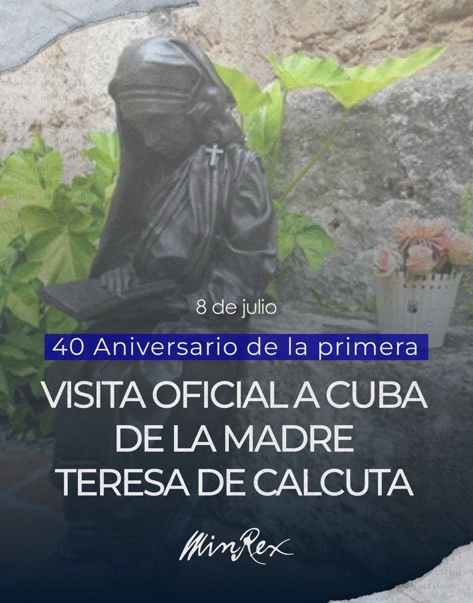 CubaMINREX's tweet photo. La visita de la Madre Teresa de Calcuta a Cuba, en 1986, y su encuentro con el Comandante en Jefe Fidel Castro Ruz simbolizaron el respeto, el diálogo y el compromiso con la dignidad humana. 

#100AñosConFidel https://t.co/OOitmLXv8H