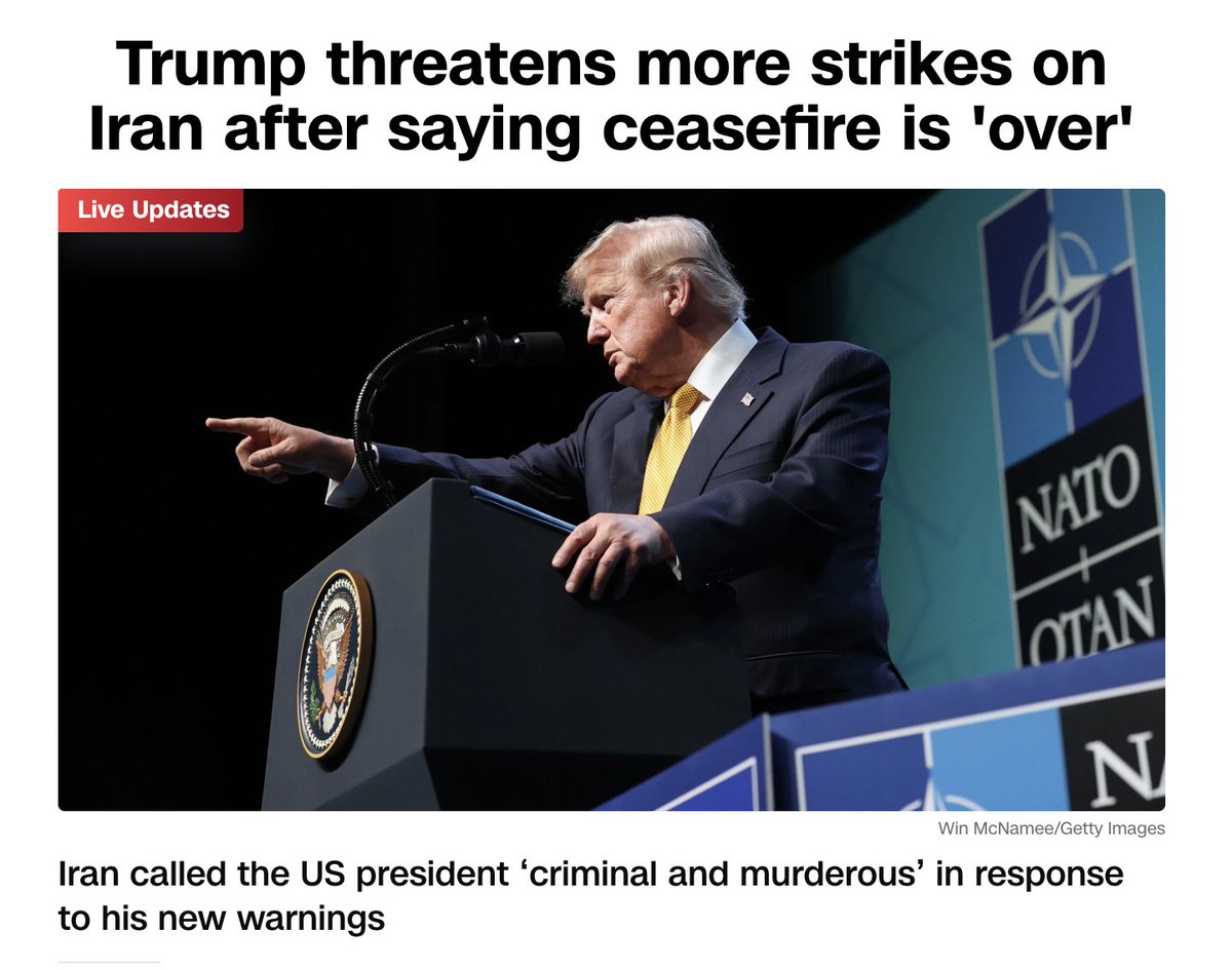 LisaSurush13057's tweet photo. This regime has killed its own people for over 47 years— and now Iran is calling the US president "criminal and murderous' after his latest warnings." — CNN
@cnni @POTUS https://t.co/MoazeftvC6