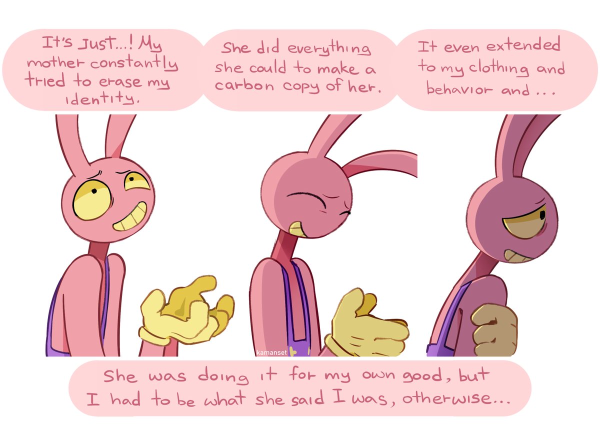 kamanset's tweet photo. 🌸 transphobic EJ ??? gosh he's really EVIL clone
#theamazingdigitalcircus #tadc #ribbitrabbit #evilribbitrabbit https://t.co/NvxzJN3nM3