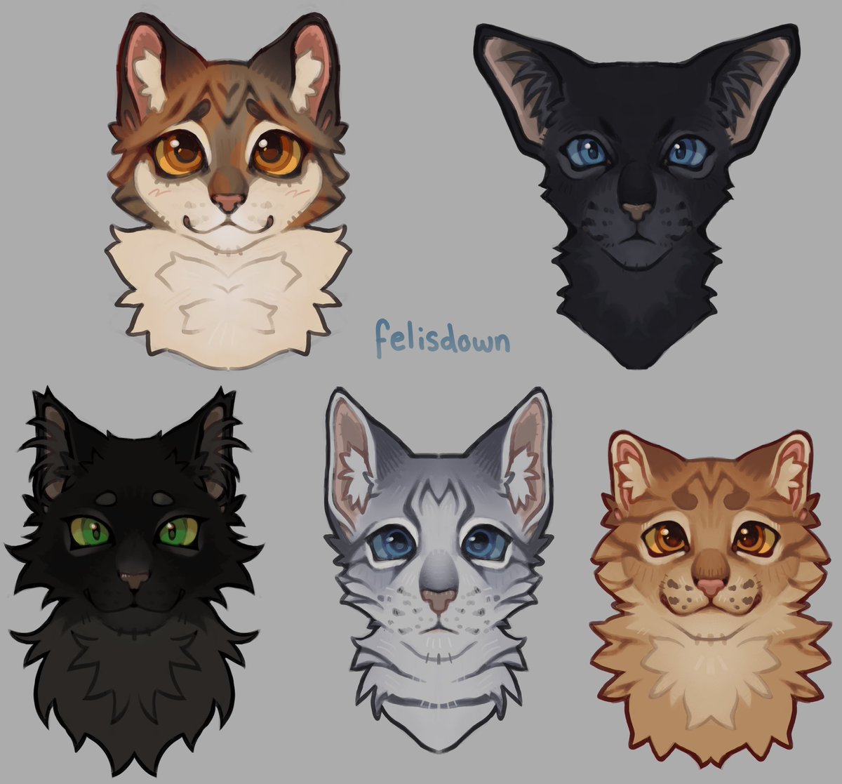 felisdown's tweet photo. Leafpool, Crowfeather, Hollyleaf, Jayfeather and Lionblaze https://t.co/1sMEUd5KWs