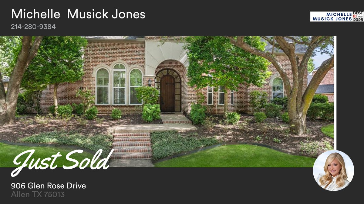themmjteam's tweet photo. 🛌 4 🛀 5 🚘 3
📍 906 Glen Rose Drive, Allen, TX, 75013

My latest sale on RateMyAgent.
TREC 0395273
https://t.co/1JgGa135Hb

...
#ratemyagent #realestate #Coldwell_Banker_Apex_REALTORS https://t.co/y5RhYlB9rZ