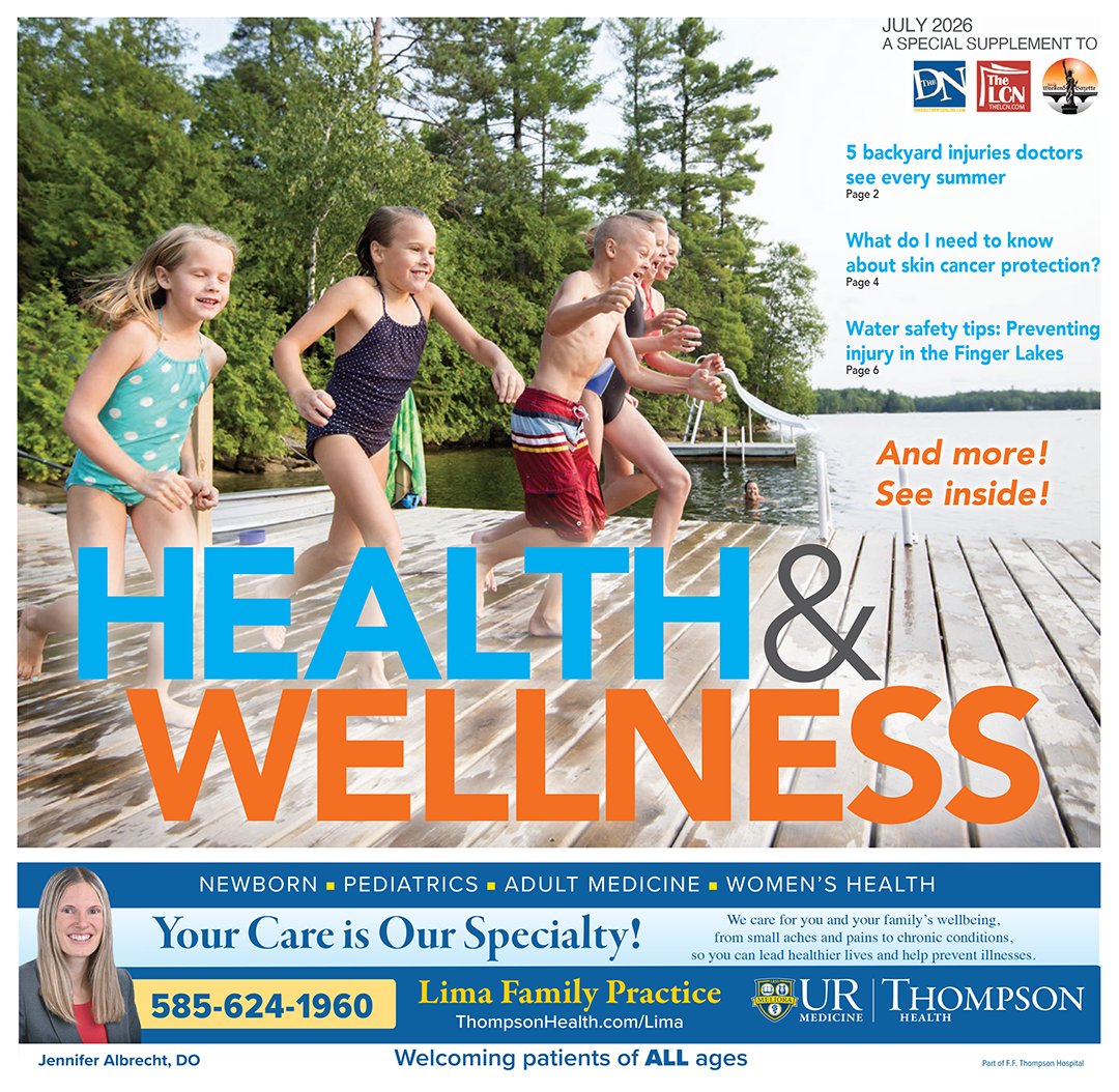 TheLCN's tweet photo. 🩺 This Friday's Livingston County News includes our Health &amp; Wellness special section!

Read about summer safety, skin cancer prevention, water safety, backyard injury prevention and more.

📰 Subscribe: https://t.co/09zA5wI7iS

#LCN #HealthAndWellness #HealthyLiving https://t.co/gXHHrFD6eK