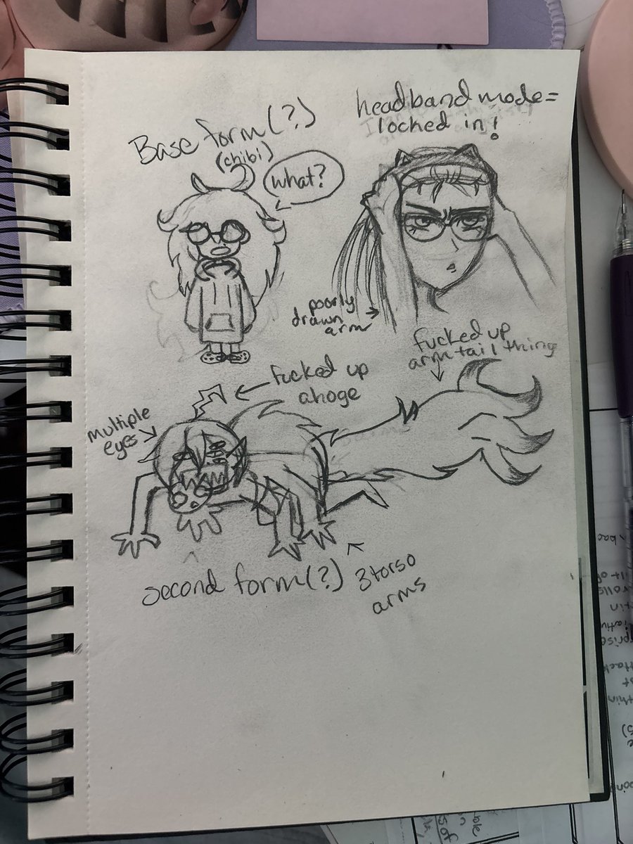 ImaginaryKensan's tweet photo. Would you like to see the first and second forms of my models in poorly drawn sketches? TOO BAD #vtuber #drawing #terribledrawing #pleasebenicetome https://t.co/5DTmYI8u9a