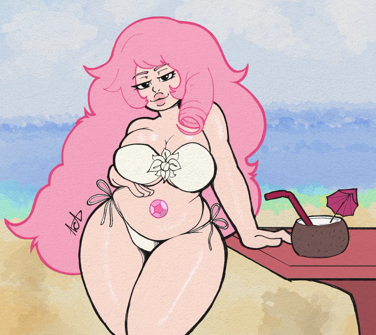 ACACommissions's tweet photo. Some comm work featuring Rose Quartz from Steven Universe https://t.co/dd4Px9fB0o