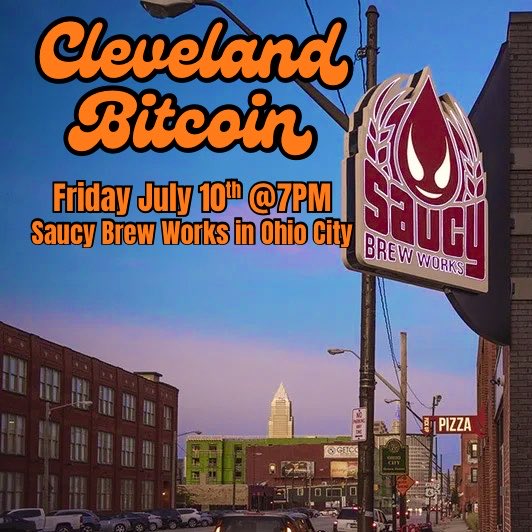 CleBitcoinClub's tweet photo. Our monthly meetup is at a new location this Friday! Saucy Brew Works in Ohio City.

They accept Bitcoin for all food/drinks 🍕🍻 See you there! https://t.co/ISHbk1uXSt
