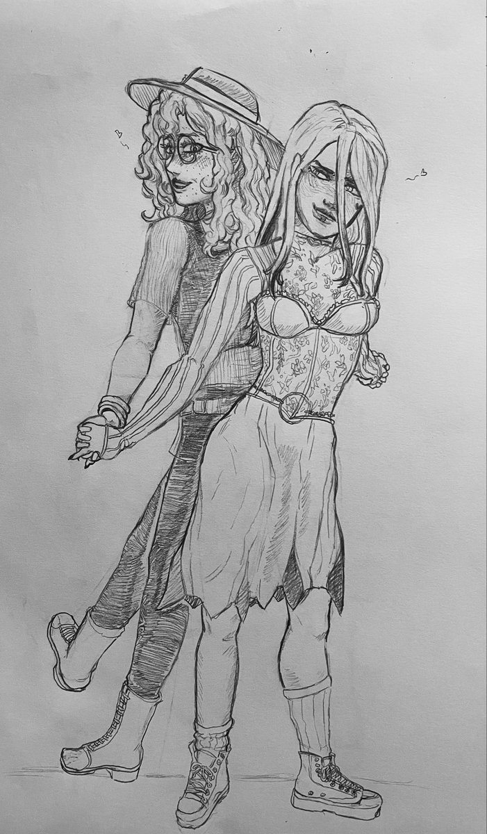 Azurite_art's tweet photo. Mikaela and Sable being cuties as always https://t.co/aBQHk6d1YK