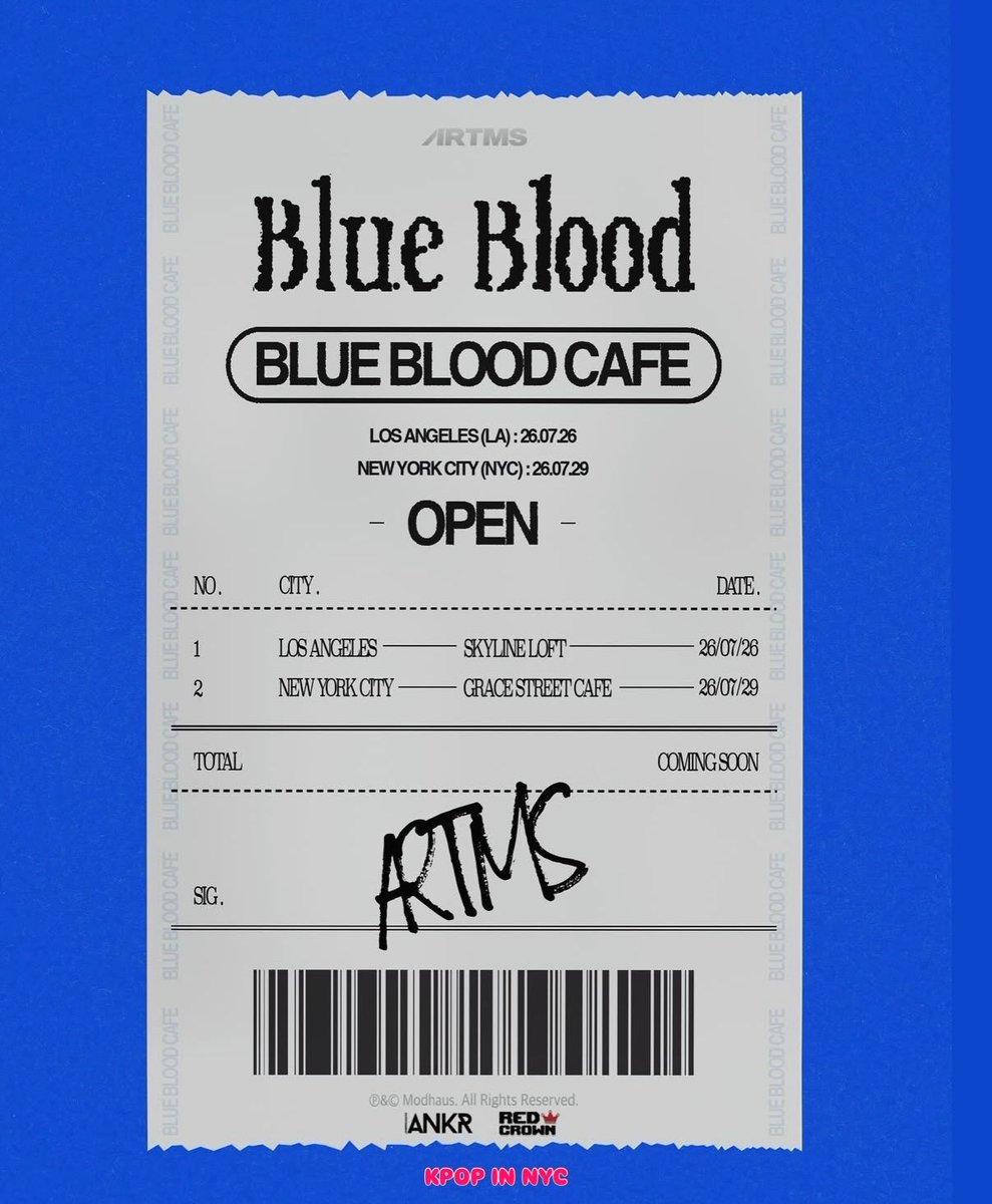 kpopinnyc's tweet photo. ARTMS Cafe Event in NYC
📍 Grace Street
🗓 7/29/2026 (W)

On sale 7/10 (F), 7PM EST for entry &amp; 8PM for photo ops

🎫 https://t.co/uBgbhDmHz7

$90 (entry, special member-themed drink, &amp; selfie with a member)
(1) Heejin &amp; Jinsoul
(2) Kim Lip &amp; Choerry

Selfie $50 &amp; Unit Photo $70 https://t.co/viYtCesvy8