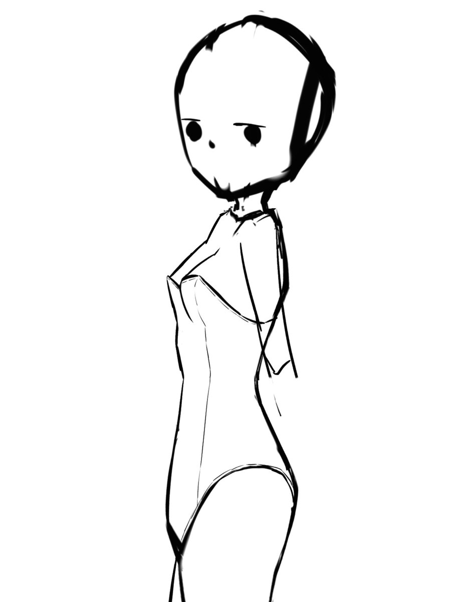 Ukmsss1's tweet photo. @zundamochi_16 ざっくりですが描いてみて思ったポイントです

 身体のラインが出る服なので背中側と胸のラインが特に大事だと思います

おっぱいは奥側のも描いた方が見栄え良いです

手前のおっぱいのスーツ部分は三角のてっぺんがちょっと背中側に寄ります

縫い目描くとそれっぽくなります

良ければ参考程度に https://t.co/Ws6DVGZpsh