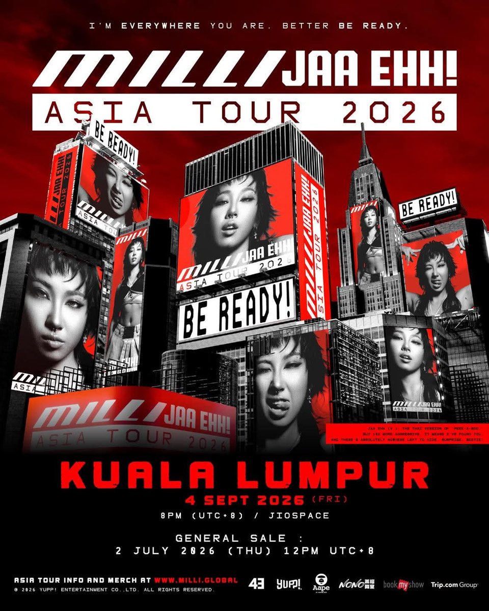 msiakpopfans's tweet photo. Upcoming Events in Malaysia 🇲🇾

2026
07/19–20: #DeptinKL
07/25: #FaTeinKUALALUMPUR (FTISLAND)
08/09: #TARAinKL
08/19: #BLAZETHEWAY_KUALALUMPUR (&TEAM)
08/21: #JANNABI_SweatandStardust_KL (JANNABI)
08/22: #iKON_FOUREVER_TOUR
09/04: #MILLI_JAAEHH_ASIATOUR_KUALALUMPUR 🆕
09/13: #SUPERJUNIOR_83z_1983
09/27: #PRE_STUDIO_2026 (T.O.P)
10/03: #ENJOYTHESHOWTOUR (Henry Lau)
10/10: #4WARD (MAMAMOO) 🆕
10/11: #SilicaGelKualaLumpur 🆕
11/14: #CHOOM (BABYMONSTER)
11/22: #thepiecestour (wave to earth)
12/12-13: #BTS_WORLDTOUR_ARIRANG_KUALALUMPUR
12/26: #KNOCK_ON_Vol_2_IN_KUALALUMPUR (BOYNEXTDOOR) 🆕

2027
01/09: #BIGBANGinKL

TBA: #ROSETOPIA (The Rose)
