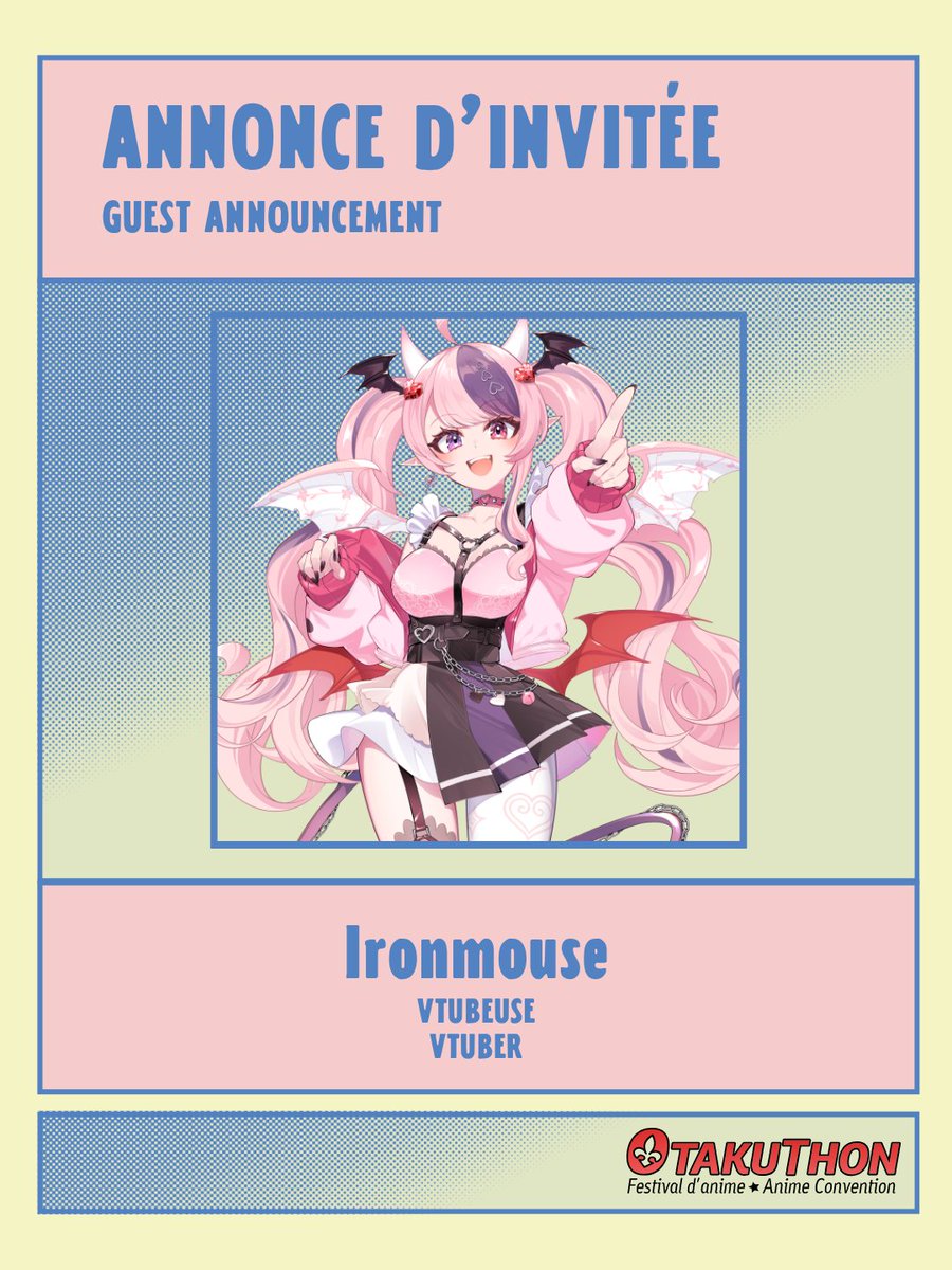 otakuthon's tweet photo. 📣NEW GUEST: IRONMOUSE📣

👹 @‌ironmouse, the most chaotic little demon on the Internet, has won over millions of fans with her off-the-wall humor, endearing personality, and moments that are as hilarious as they are unforgettable.

🔗https://t.co/eGT0mAs517

#otk2026 https://t.co/15rnxPuso2