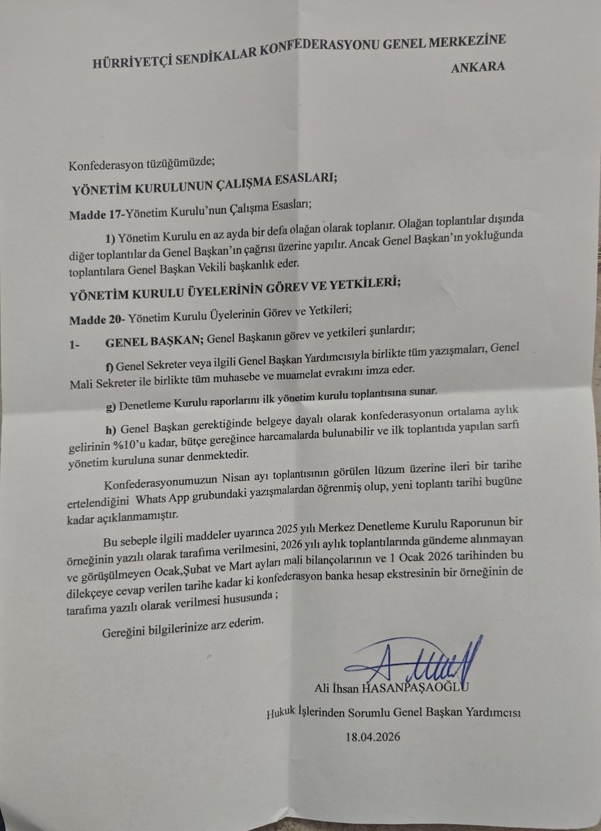 ahasanpasaoglu's tweet photo. @Kanbur01 @karataybsk @Rustavelliler @cmhdai Aylardır cevap veremedikleri dilekçem ektedir. Hadi cevaplayın . Madem usulsüzlük yok,  mahkeme sizi haklı buldu filan diyorsunuz ya. Konfederasyon Genel Başkan Yardımcısı olarak cevap bekliyorum. https://t.co/y1wcH4BDJW