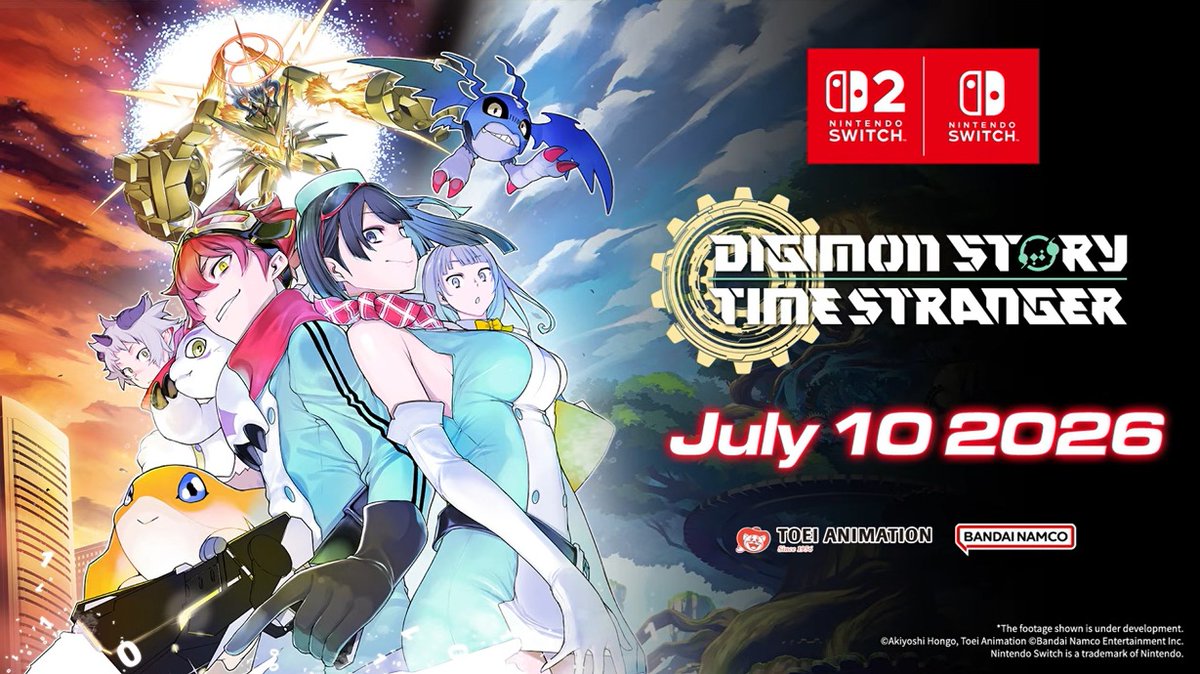 NinEverything's tweet photo. Digimon Story: Time Stranger launch trailer – RPG debuting on Nintendo Switch 2 and Switch https://t.co/Pl8wc5HTmE https://t.co/0GSwHucDZC