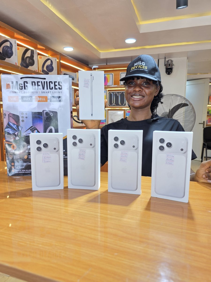mg_devices's tweet photo. Brand New 17 series | Non active

iPhone 17 pro max 512gb - N2,240,000
iPhone 17 pro max 256gb-
N1,980,000
iPhone 17 pro 512gb - N2,100,000
iPhone 17 pro 256gb 

📍 Shop 81, GSM Village, New Heaven Market Road, Enugu
📞 Call or WhatsApp: 0810 837 8403

#enugu #iphonevendorinenugu https://t.co/37tHqRd0Jj