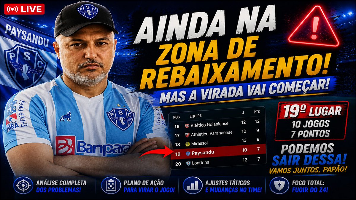 mmagnun's tweet photo. AINDA ESTAMOS NO Z4... MAS A REAÇÃO COMEÇA HOJE! 😱 | FM26 🔴https://t.co/n6deA9aYfp🟣https://t.co/VhfqP0hsca🟢https://t.co/tr8YpLo6fx @FootballManager  @Paysandu @PaysanduNews https://t.co/Se18YamoyI
