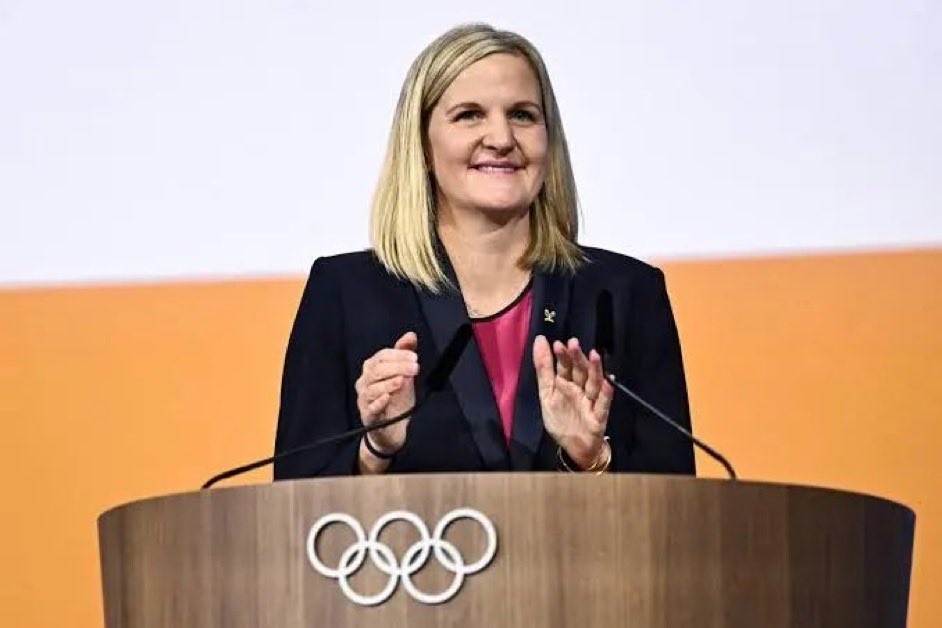 hasek_dominik's tweet photo. Kristy Coventry-the head of the @iocmedia has allowed a huge advertisement for the Russian imperialist war in all competitions. This woman is now becoming responsible for prolonging the war and for the killing of huge numbers of Ukrainians and 🇷🇺. Let's approach her accordingly https://t.co/b70PD2U89m