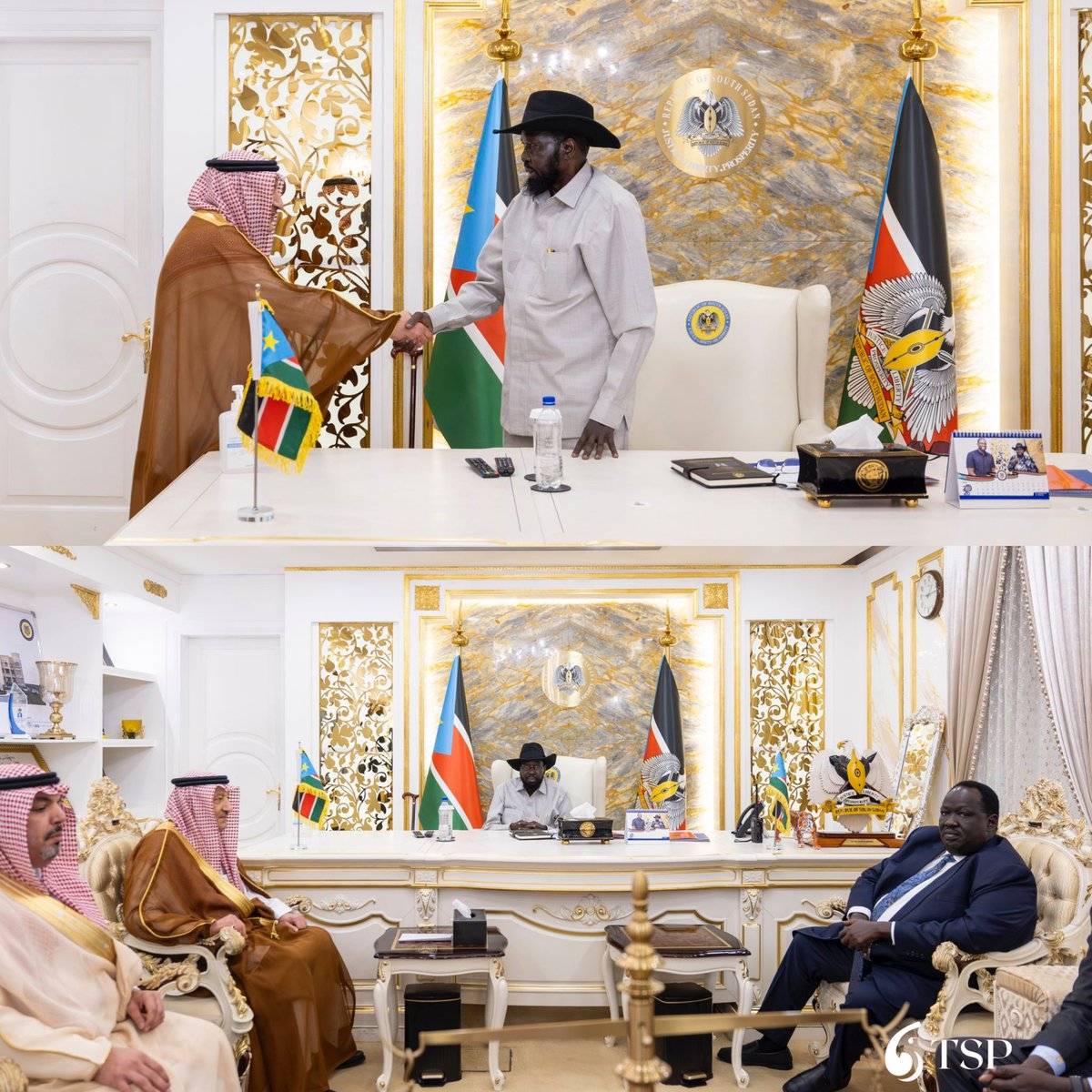 سلفاكير يستقبل وليد الخريجي لبحث العلاقات السعودية-الجنوب سودانية