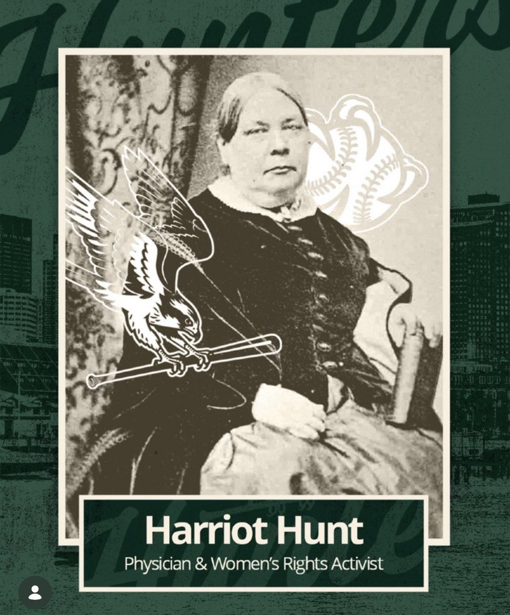 babybergy37's tweet photo. Boston’s New Professional Women’s Baseball Team named after a Women’s Right Activist is pretty sick 

History Runs strong in Boston and the fact that she’s was one of the first woman to practice medicine in the US is pretty remarkable 

So excited to welcome the Boston Hunters 🦅 

Thank you Harriot Hunt