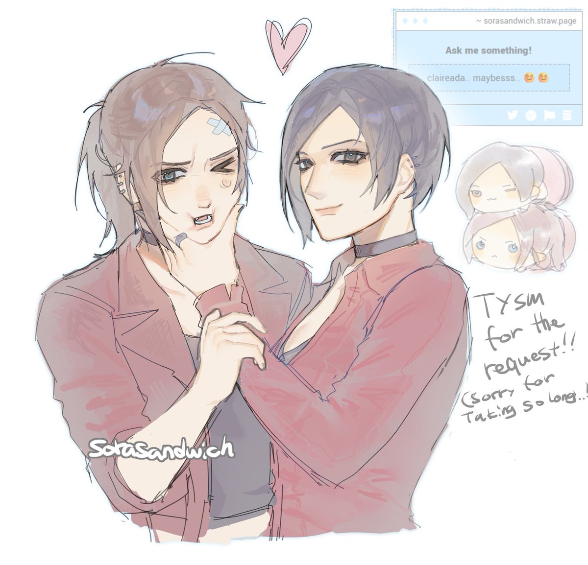 Sorasandwich's tweet photo. awwww so cute😭 #REBHFun #claireada #claireredfield #adawong https://t.co/eERSZphXki