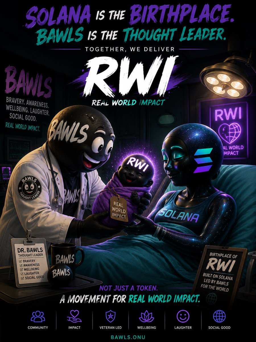 MagicBawls's tweet photo. @solana TDLR: BAWLS ONU is delivering the RWI narrative right into Solana’s hands.
Real World Impact is being born from innovation and vision—tech meets social good!
Join us as we shape the future together.
#Solana #BAWLS #RWI #RealWorldImpact” https://t.co/OyS2Q9V8ov