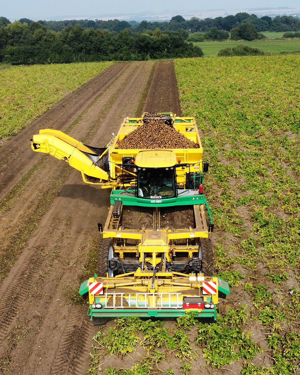 OxboCorp's tweet photo. When it comes to harvesting, every detail matters. From gentle crop handling to increased capacity &amp; reliable traction, these features on the AR-4BX are designed to help maximize productivity throughout harvest.
🥔Soft-Pocket Elevator
🥔14-ton bunker
🥔Class Terra Tracs
#oxboisag https://t.co/mJgMz84XkY