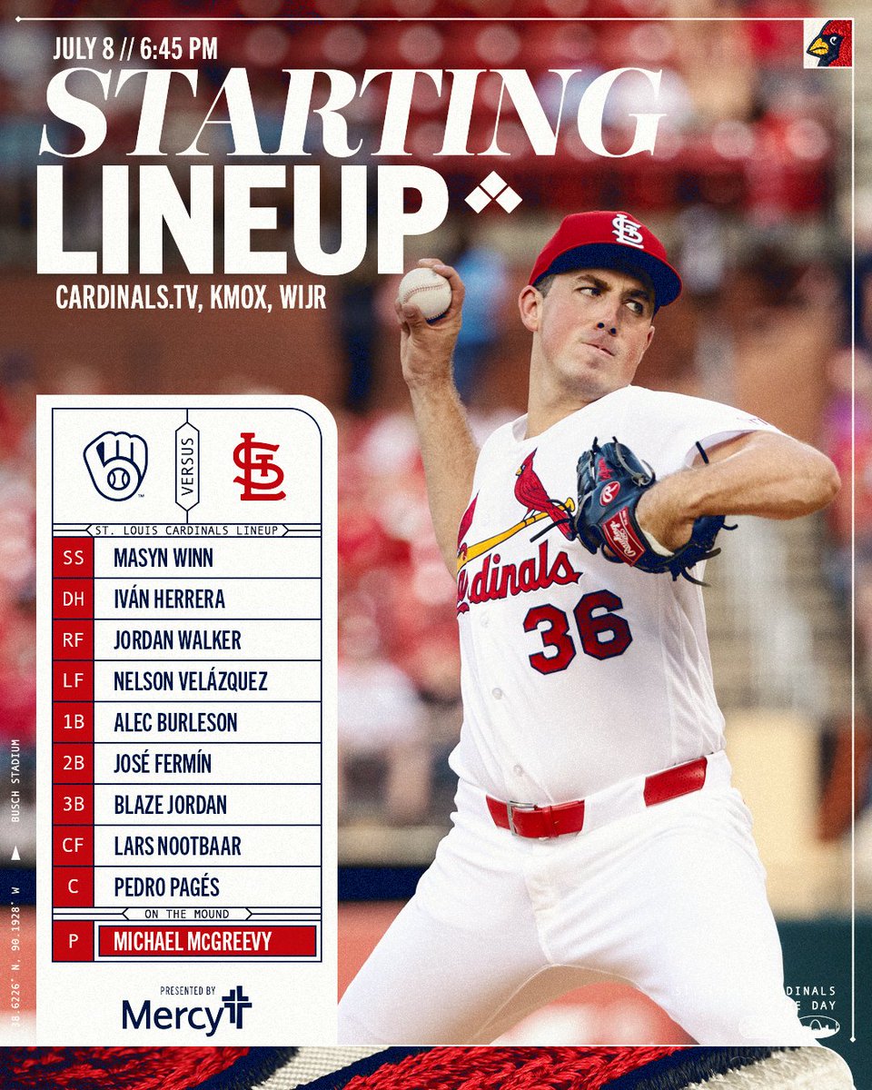 Cardinals's tweet photo. Birthday Boy on the mound! 🎂 https://t.co/451smzrrk3