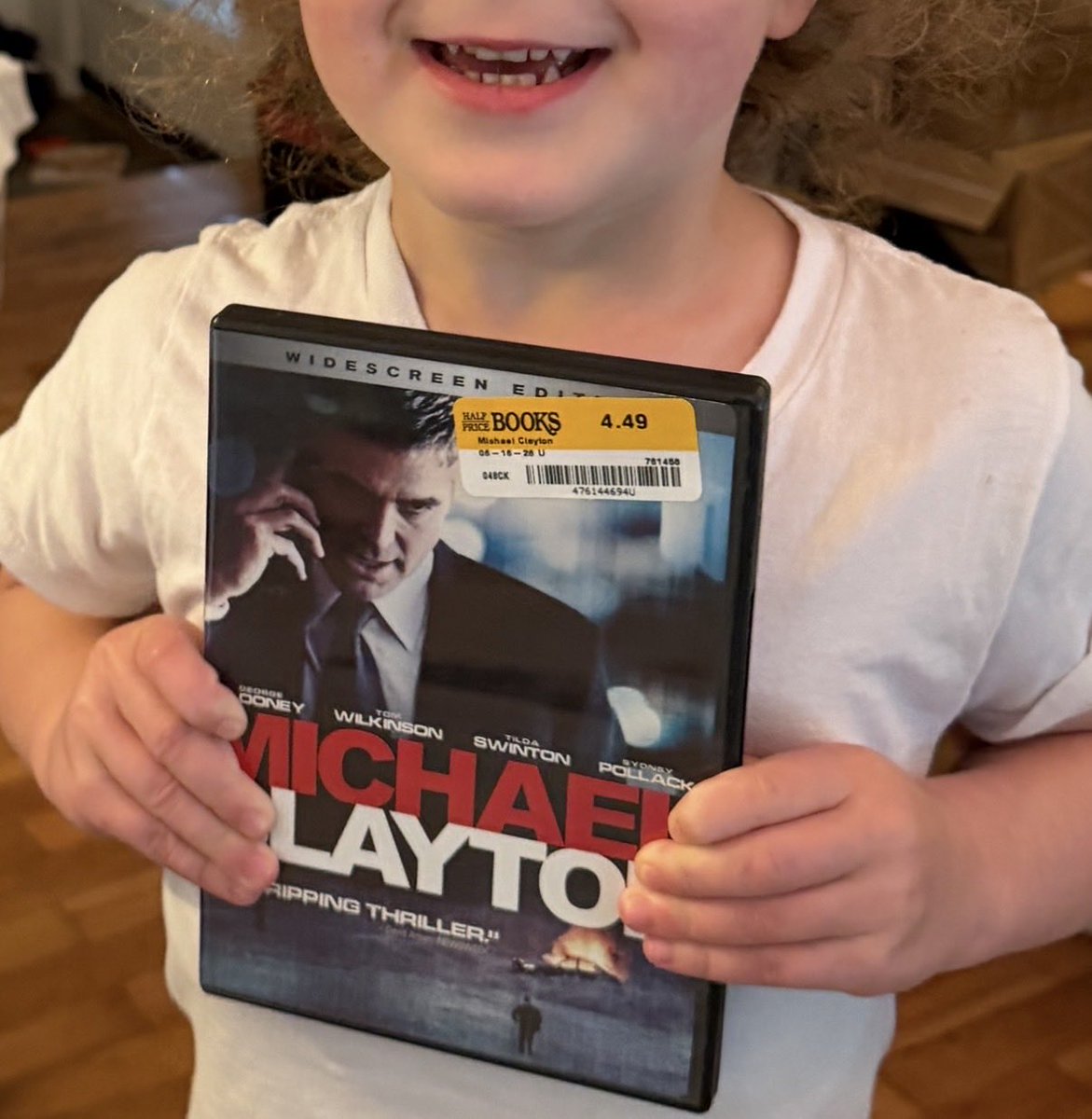punishedgummies's tweet photo. neglected to get my 4 year old anything when I picked up a couple things from half price books so when he asked what I got for him I panicked and said “uhhh here! I got you this!” and now he keeps repeating “wow! Dad got me my FAVORITE MOVIE!” https://t.co/NVo2CAgsqp