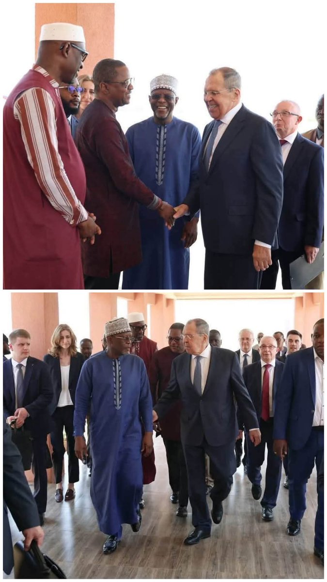 cecild84's tweet photo. AES - Russia: Russian Foreign Minister Sergey Lavrov landed in Niamey, the capital of Niger, on Wednesday, July 8, for an official visit. 

Russia is one friend that has never turned its back on Africa.

Now that all impediment to President Putin visiting the Sahel is removed,  we must next prepare for a State visit for him.

We must thank President Putin in proper African style.