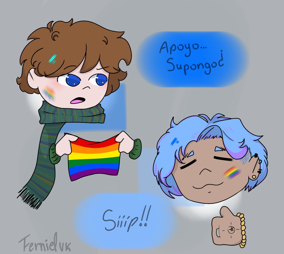 FernielVK's tweet photo. ★°•¿Apoyo?•°
-si..apoyo :/-
#pridemonth2026 #sparta356 #mondongoyt #CoMPaSAU #CoMPaS https://t.co/6D1EJ29Flq