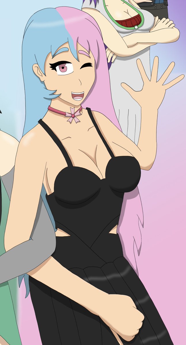 AltOfExp0's tweet photo. @lazyartzZ How about something like this with my oc Camilla? Idea is she’s performing a duet on stage with her rival pop star (Their managers made them work together) but during the concert, Camilla’s rival pulled down her dress to expose her large boobs to everyone https://t.co/RFLcdo48cb