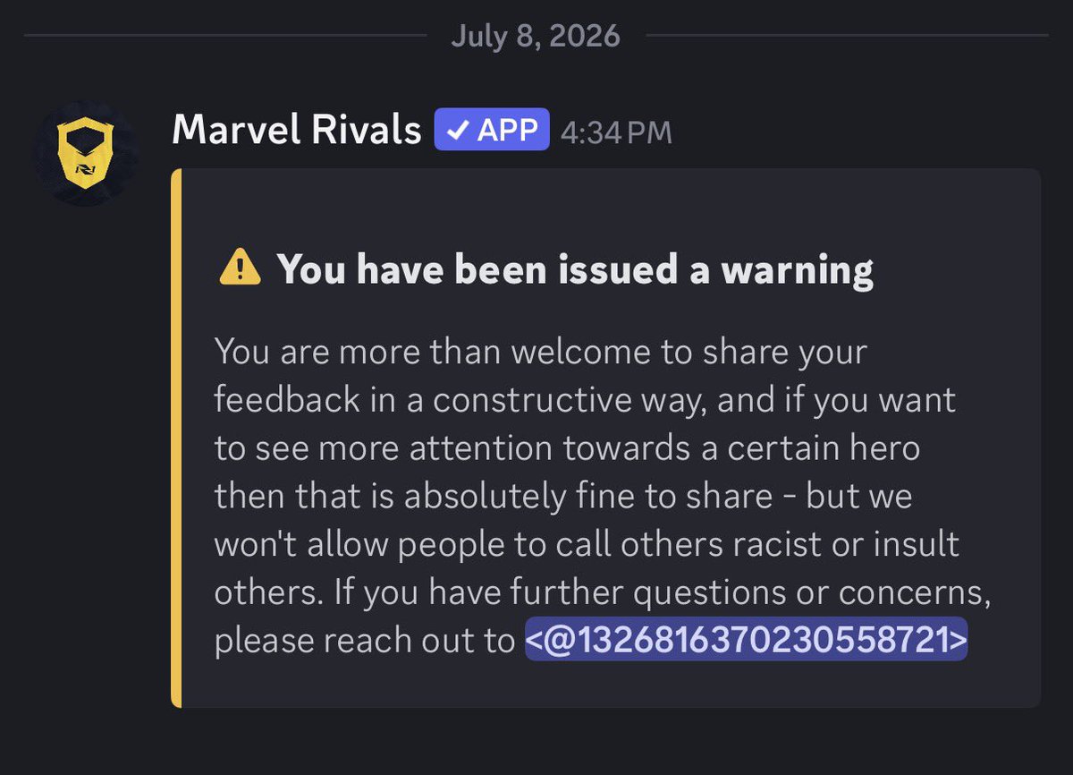 Strawbarris's tweet photo. Marvel rivals discord being full of incels. Makes sense https://t.co/s1X7AusDzc