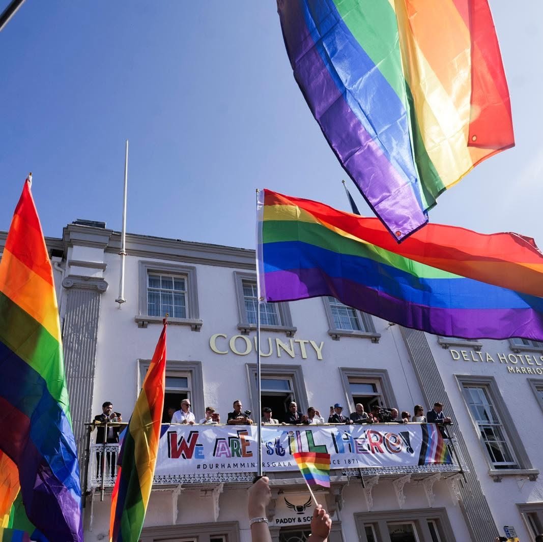 Durham_Pride's tweet photo. 🏳️‍🌈The story of miners and LGSM in the film Pride beautifully shows how much stronger we become when we support each other. If you’d like to show your support for the Durham Miners Association, come join us at the Fighting Cocks pub at 8:45 am.
@DurhamMiners @DurhamGala https://t.co/wmBwC7Ov3W