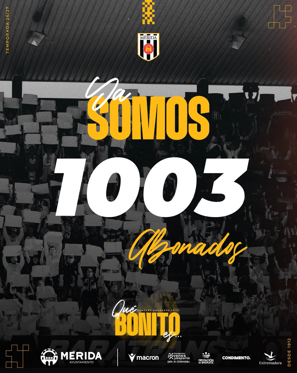 Merida_AD's tweet photo. 😍 En el #DiaInternacionalDelRomano hemos superado los primeros 1000 abonados ⚪️⚫️

🔝 #QuéBonitoEs seguir creciendo. ¡Vamos a por muchos más! 🙌🏽 https://t.co/oXiO6n6QAF