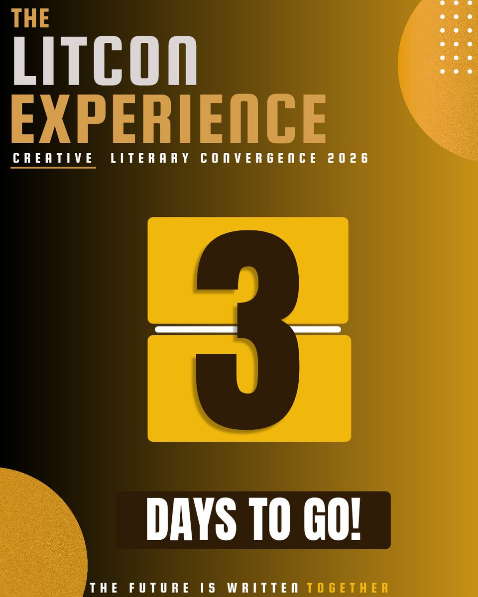 goodlyagency's tweet photo. 3 Days!!!🦅 The countdown is on!⭐️ 

The Literary Convention is almost here, and it's set to be unforgettable!🥳 Got your ticket yet? 
Don't miss out! 🌚 
Counting down in 3… https://t.co/oFuVLMcld5