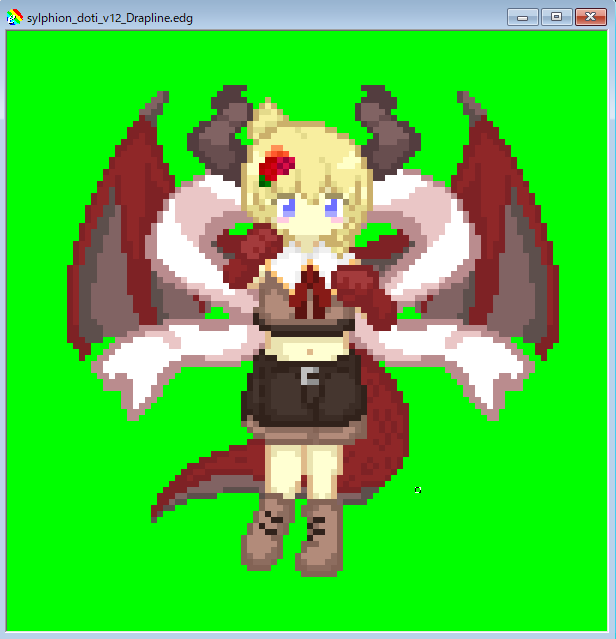 Beniko_Chang's tweet photo. I drew a Drapline dragon girl cosplay for my partner Sylphion.
I need to make detail until release.

#pixelart #drapline https://t.co/Uz96JyM26w