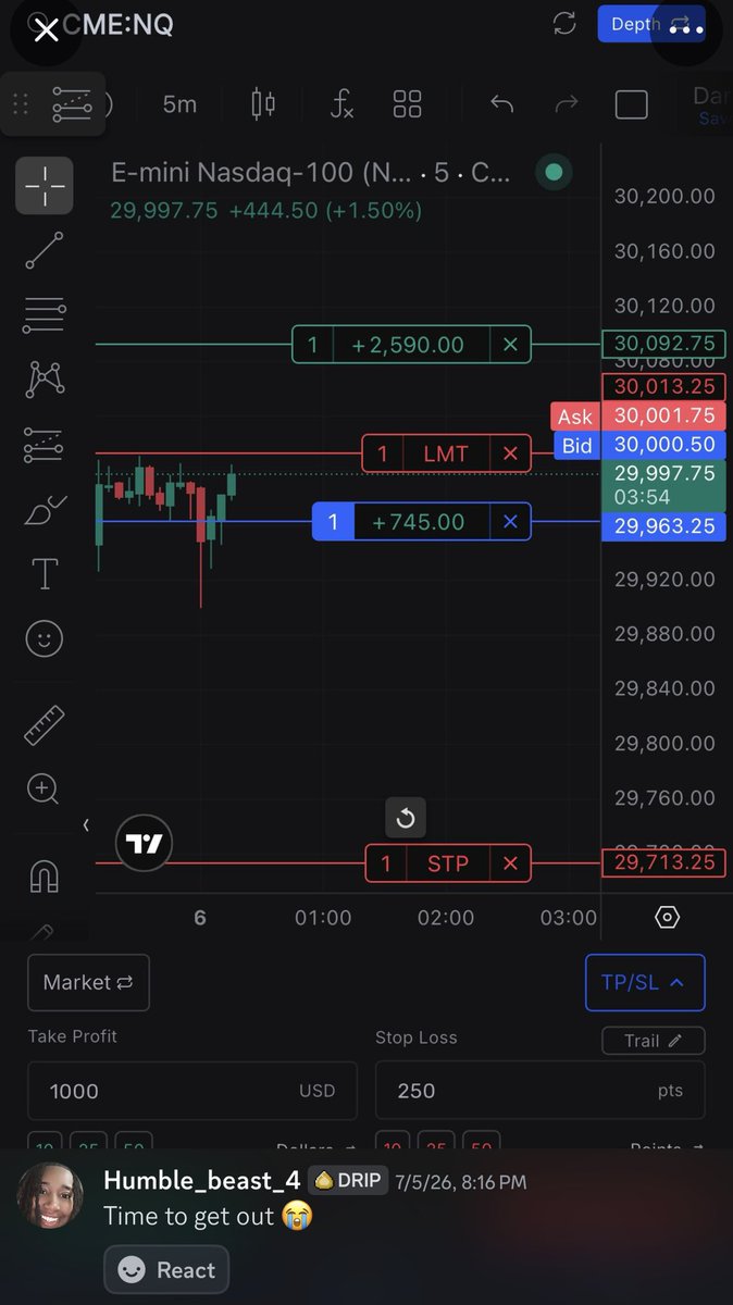 stockmula2k5's tweet photo. CCM - this just the warm up 🆙  

Just our discipline &amp; focus - we getting moneyyy 🤑🙌🏾

All studs discord - options, futures, stocks, prop firms, AI trading - we leveling up TOGETHER to be wealthy FOREVER https://t.co/NSvicg3LbF