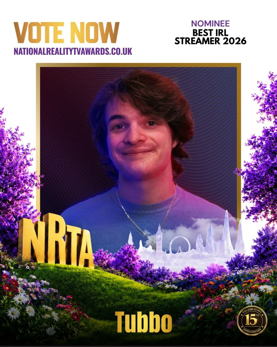 UpdateTubbo's tweet photo. Tubbo got nominated for Best IRL Streamer by National reality tv awards 

Vote for him here!:
https://t.co/66lj5aJatA https://t.co/JVb0xGfoC6