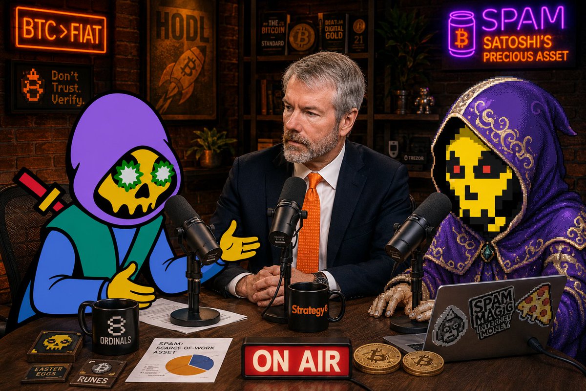 Cryptolution's tweet photo. Would you like to see Michael @Saylor as a featured guest on the @Cryptolution podcast with co-host @LeonidasNFT?

We’d discuss Bitcoin’s future, the evolution of Layer 1, and the ongoing debate over "spam" and censorship on Bitcoin.

VOTE NOW: LIKE 🧡 | REPOST 🔄 | COMMENT 💬 https://t.co/omz0smTFJt