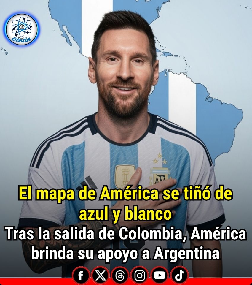 EnsedeCiencia's tweet photo. 🇦🇷 Colombia se va, pero queda Argentina: todo el apoyo a la Albiceleste

Colombia se fue del Mundial con la cabeza bien en alto. Hizo una gran campaña, dejó orgullo y buenas sensaciones en todo el país, y se despidió con dignidad.
Ahora que la Tricolor ya no está en competencia, muchos corazones americanos se están uniendo detrás de Argentina. La Albiceleste llega como la selección más fuerte, más consolidada y peligrosa que queda en el torneo. Con Messi liderando un equipo que carga con la ilusión de todo un continente, representan en este momento la esperanza del fútbol americano.
Por eso, todo el apoyo va para Argentina. Vamos con ellos, con respeto, con emoción y con la ilusión de ver a Sudamérica seguir adelante en el Mundial.