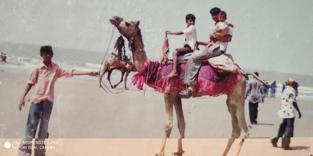 dhavu112's tweet photo. Found the exact moment my fear of heights (and probably camels) was unlocked. 

Look at the grip strength my dad needed here. 🫡😂

#ChildhoodMemories #Family https://t.co/NyYXVE2fPP
