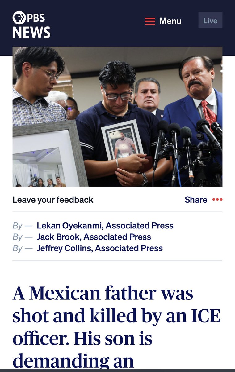 broadwaybabyto's tweet photo. ICE killed a Mexican national and father of three in Houston yesterday. 

Lorenzo Salgado Araujo worked for 35 years in the US. 

He was pursuing legal status.

He’s not white, or an American citizen… so there’s less publicity &amp;  outrage.

Get loud. His family deserves justice. https://t.co/bd2vkjEtZE